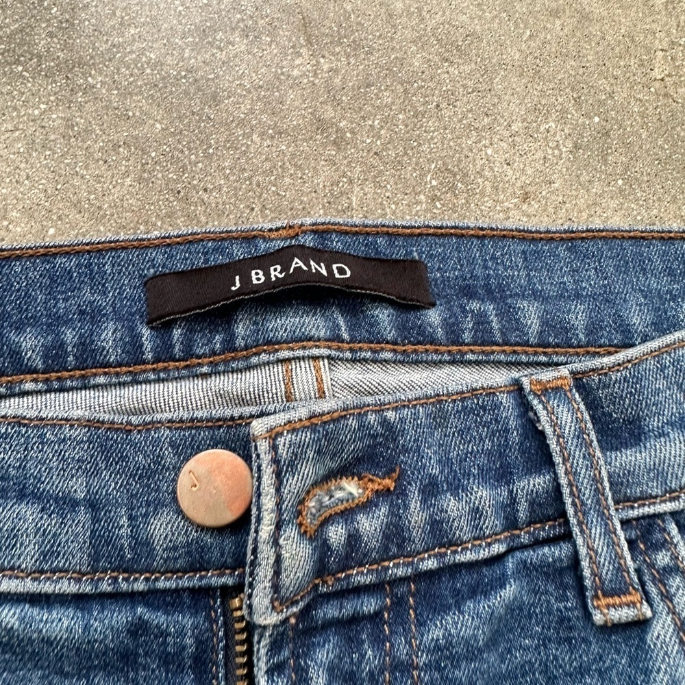 J Brand Adele Crop ankle Straight leg High Rise RIVAL Denim Jeans 27 -- 8334E476 - Picture 4 of 13